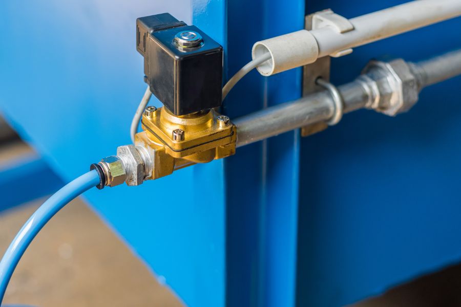 Electroválvula instalada